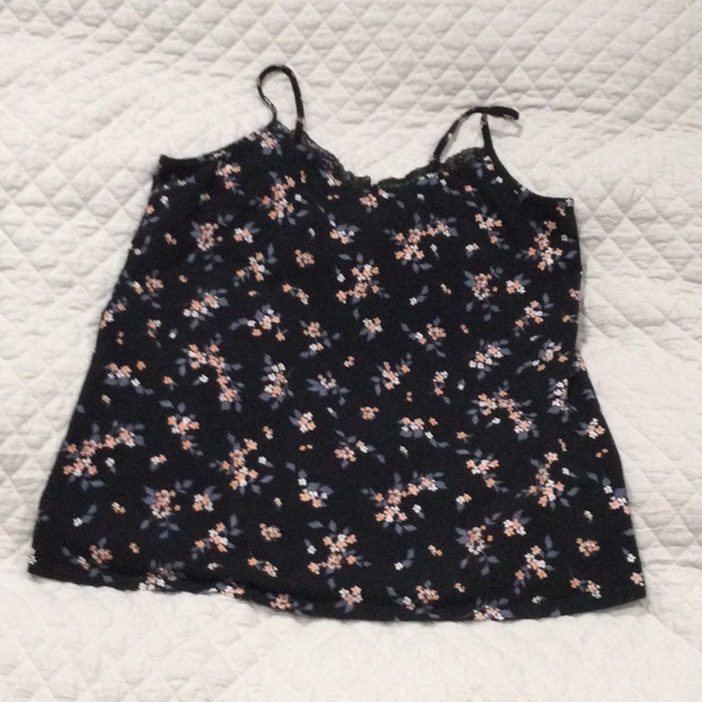Torrid black cotton tank top size 2